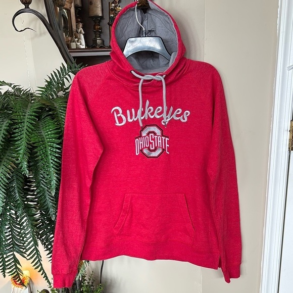 NWT Colosseum Ohio State Buckeyes Red Hoodie Sweatshirt Embroidered College - Picture 1 of 16